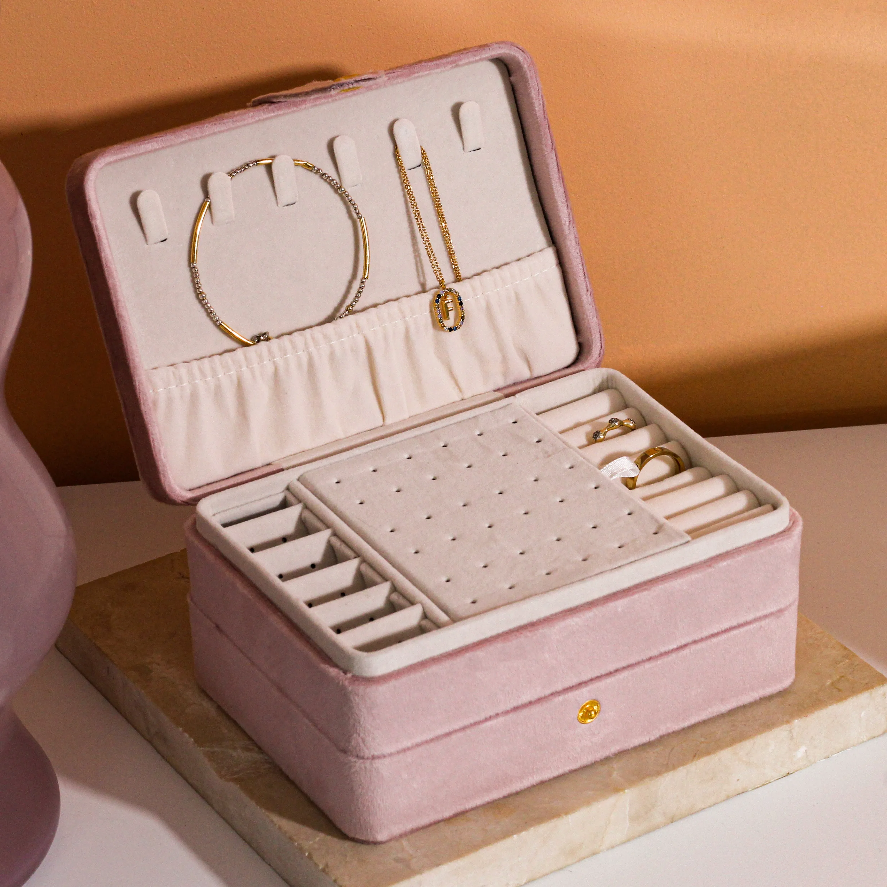 Personalised Velvet Butterfly Jewellery Travel Box For Her