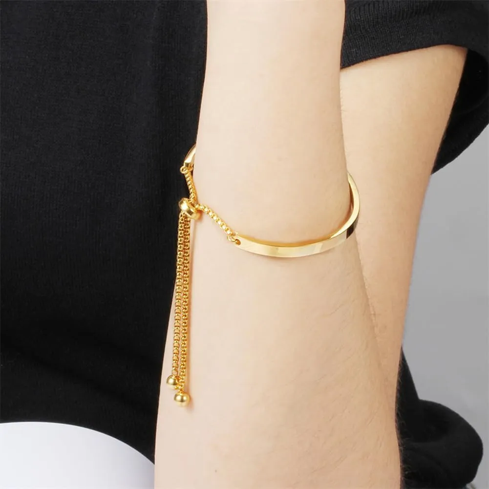 Personalized Medical Bangle for Woman Customizable,Emergency First Aid Health Alert Bracelets Adjust Medic ID Bracelets Identification Bangle with Medical Wallet