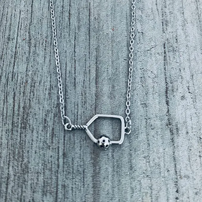 Pickleball Connector Charm Necklace- Pick Color