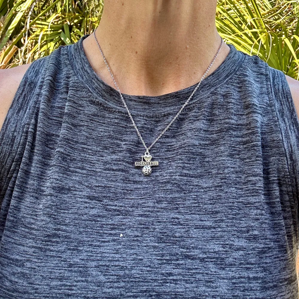 Pickleball Love Charm Necklace