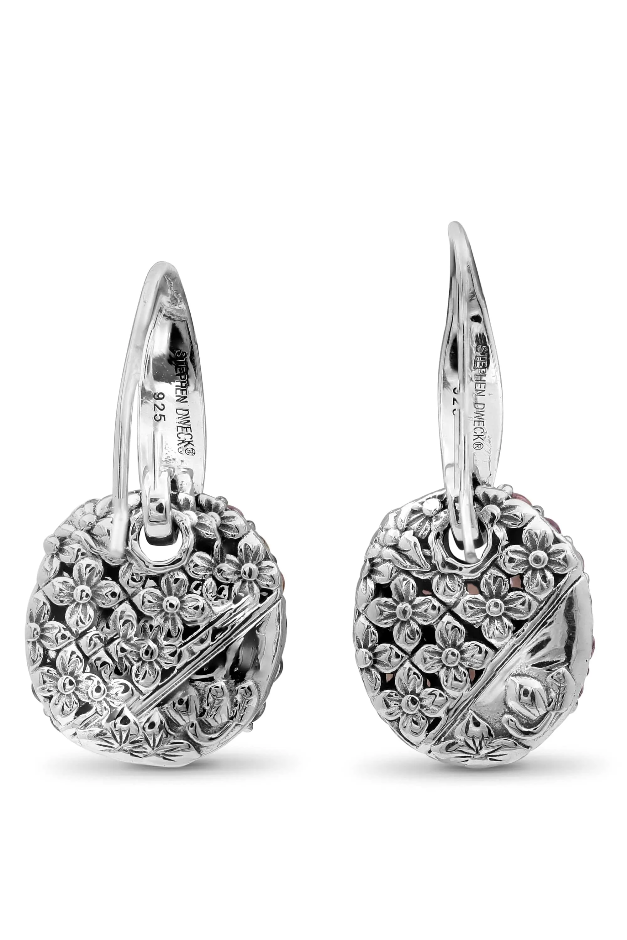 Pink Sapphire Hook Earrings