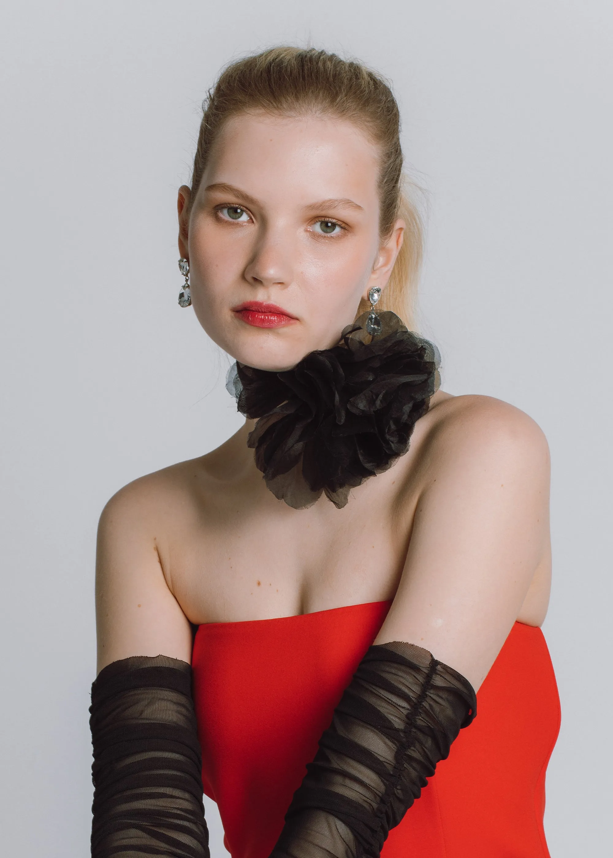 Rian Ribbon Tie -- Black