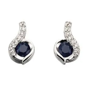 Sapphire and Diamond Earrings