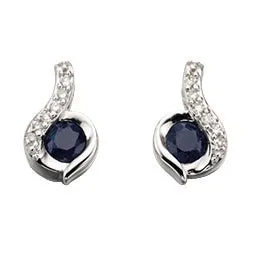 Sapphire and Diamond Earrings