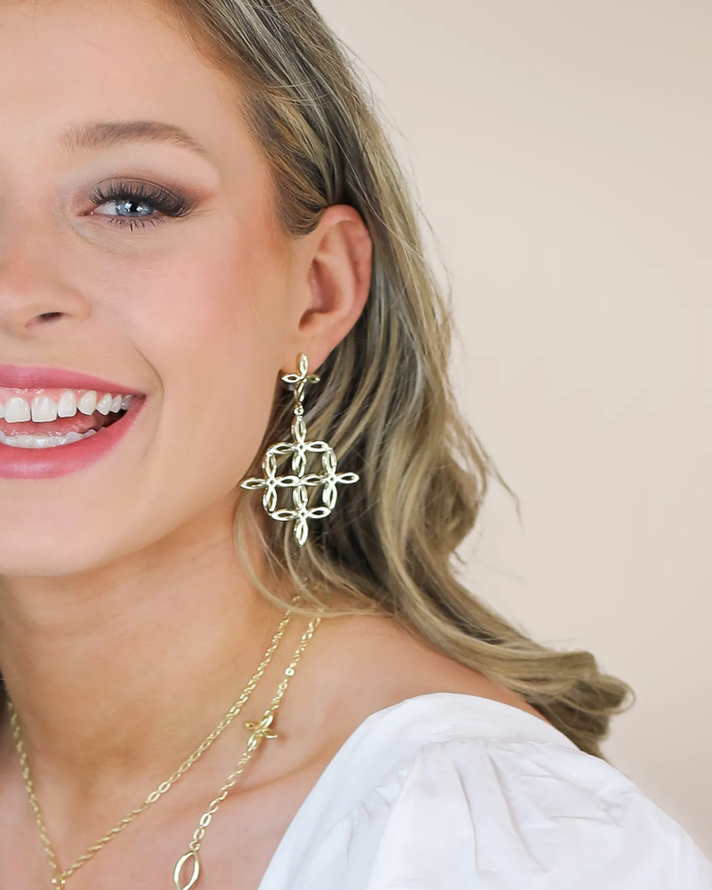 She's Classic Cross Statement Earrings