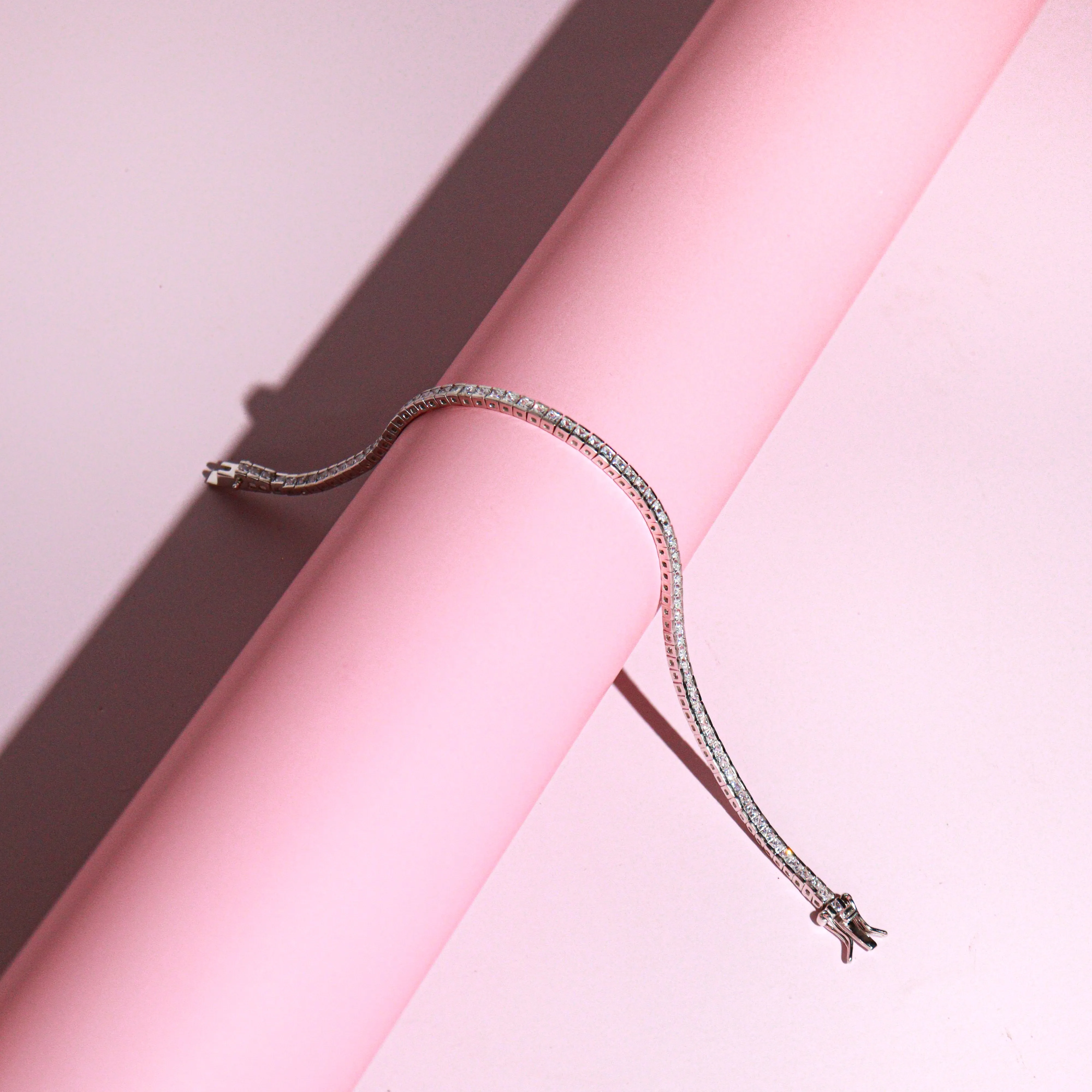 Shop Stylish Multi Diamonds Silver Bracelets By OLLUU 925 Stamped Authenticity