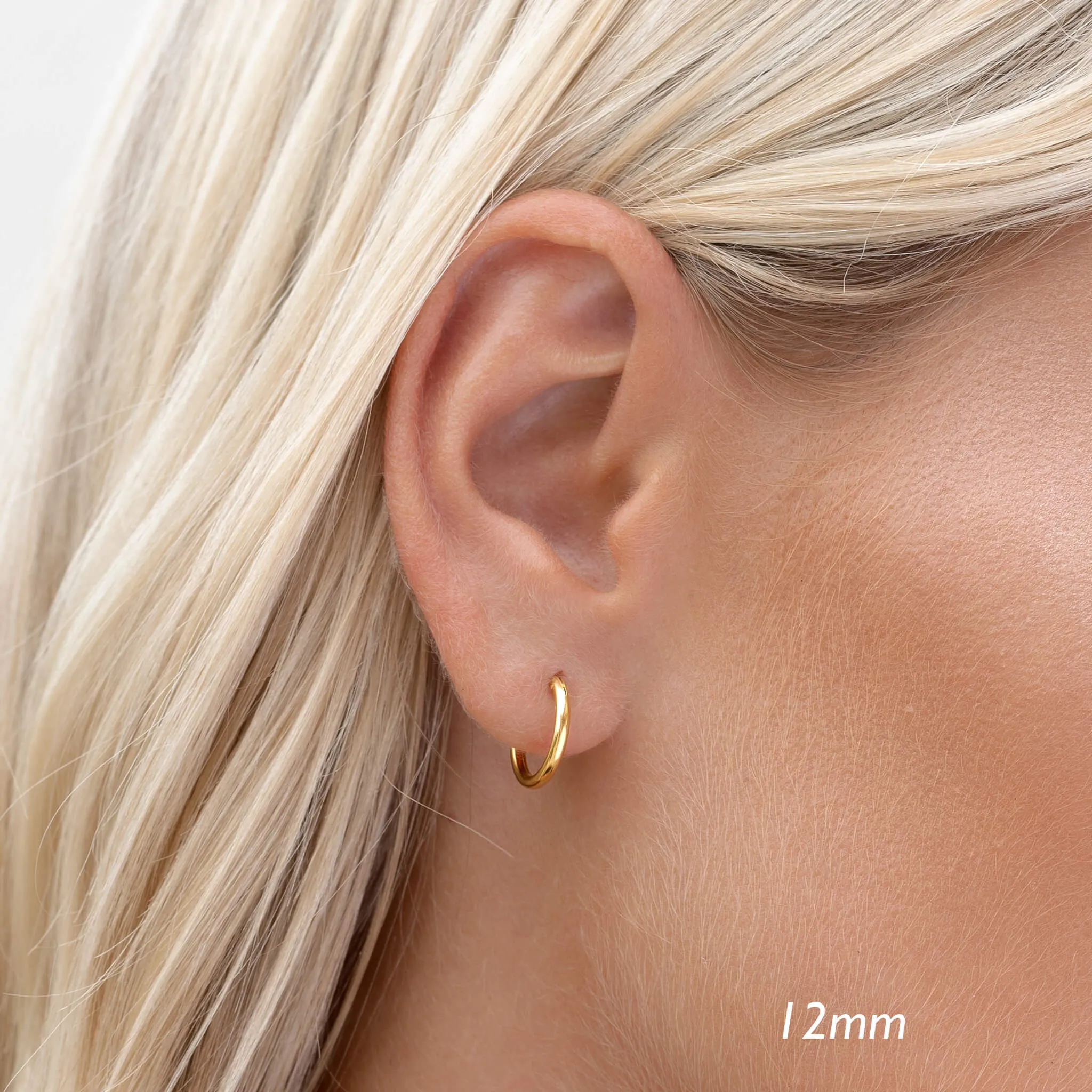 Silver Hoop Earrings Set