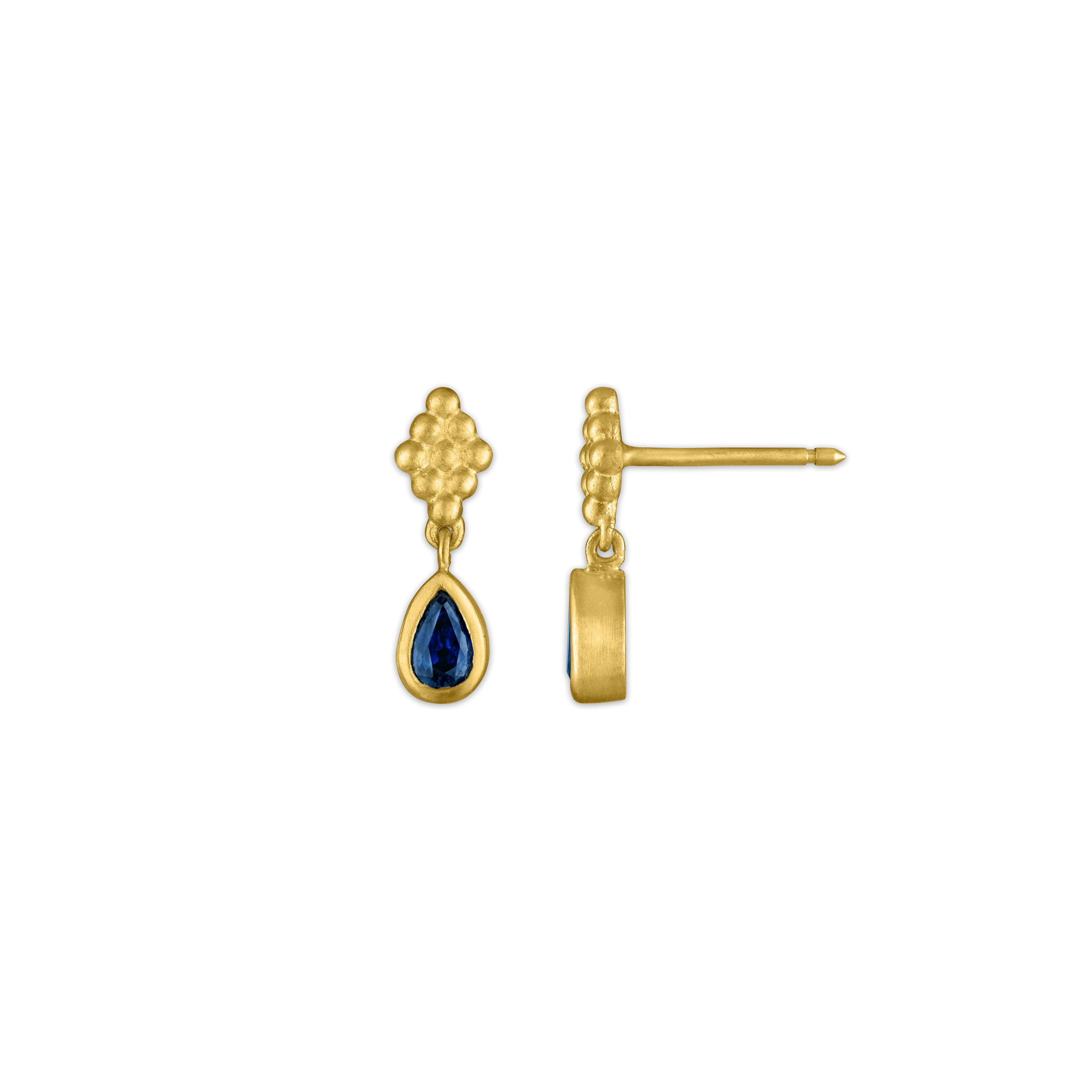 Small Blue Sapphire Nona Earrings