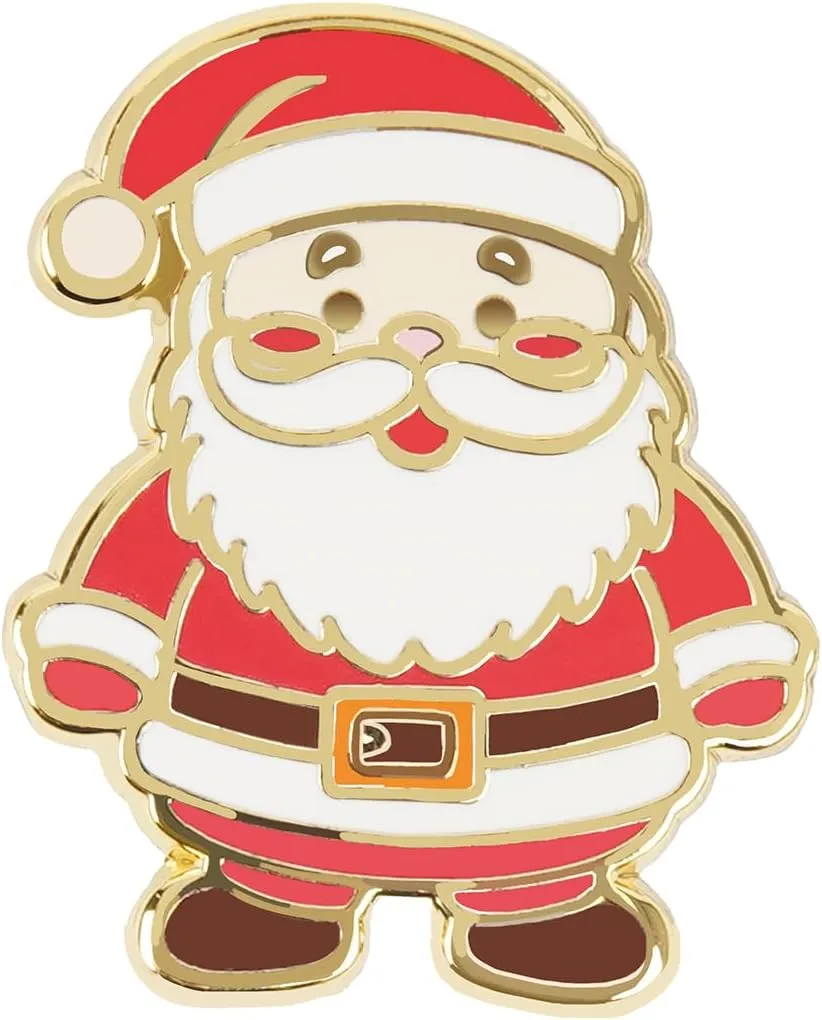 Snowman, Tree and Santa Claus Metal Pins with Stylish Finish for Backpacks, Hat, Scarf and Clothings,Holiday Accessories for Festivities, Interesting Design, Enhances Festive Atmosphere (3 Colors)