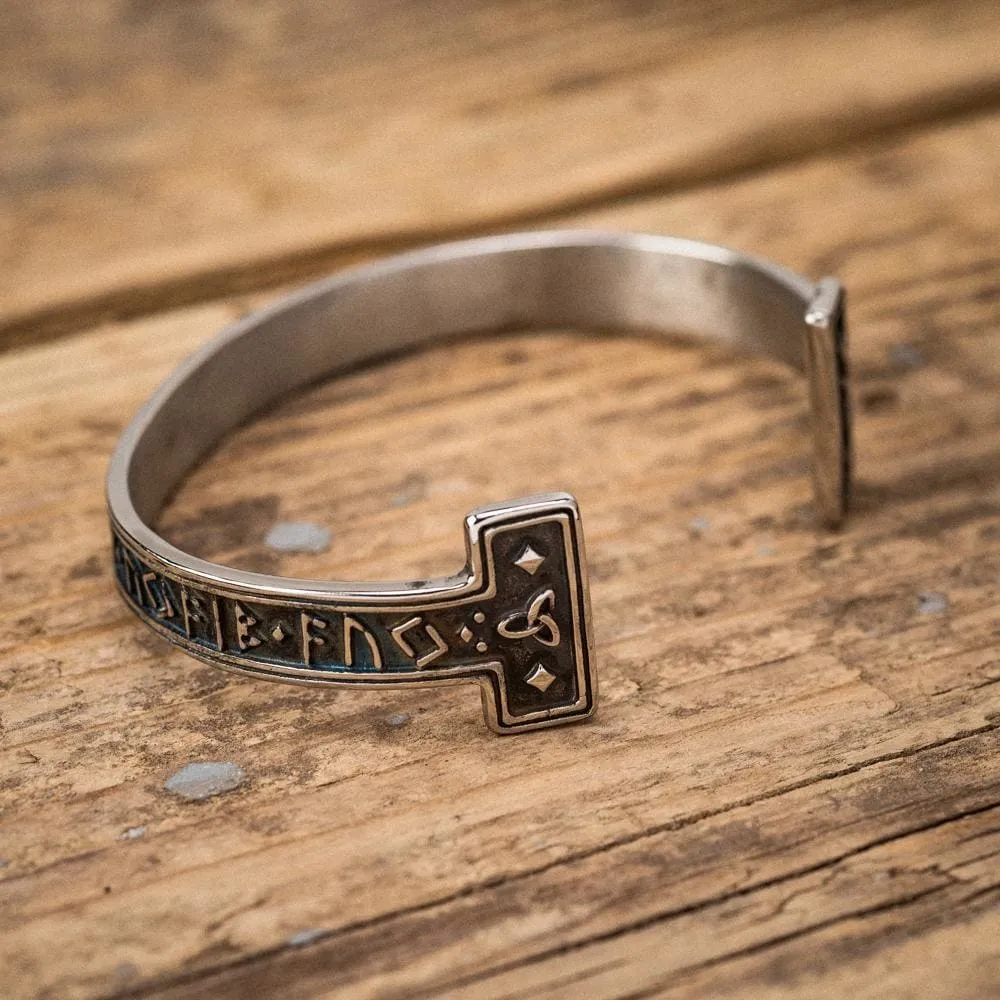 Stainless Steel Elder Futhark Rune Bracelet