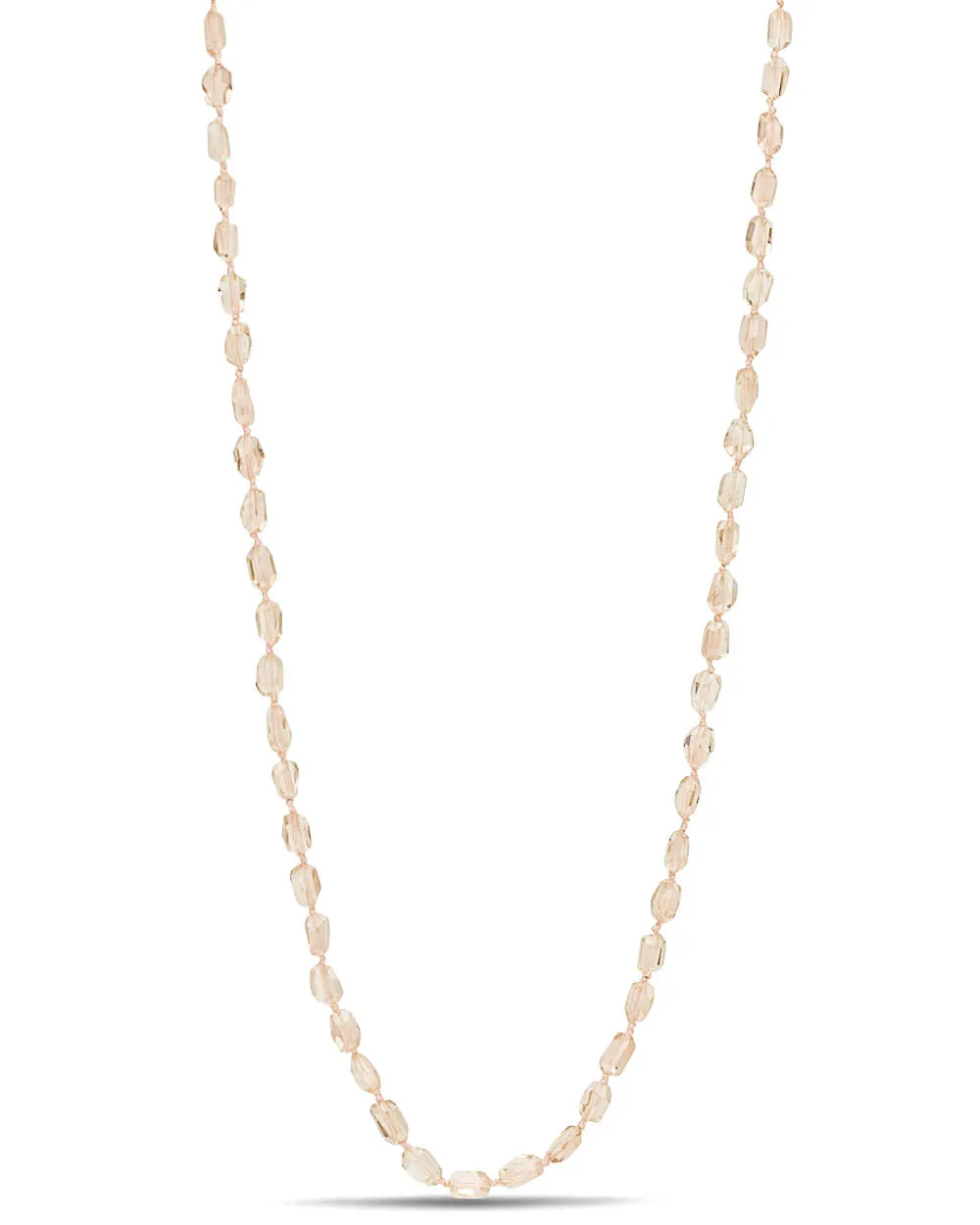 Sunstone Beaded Long Necklace