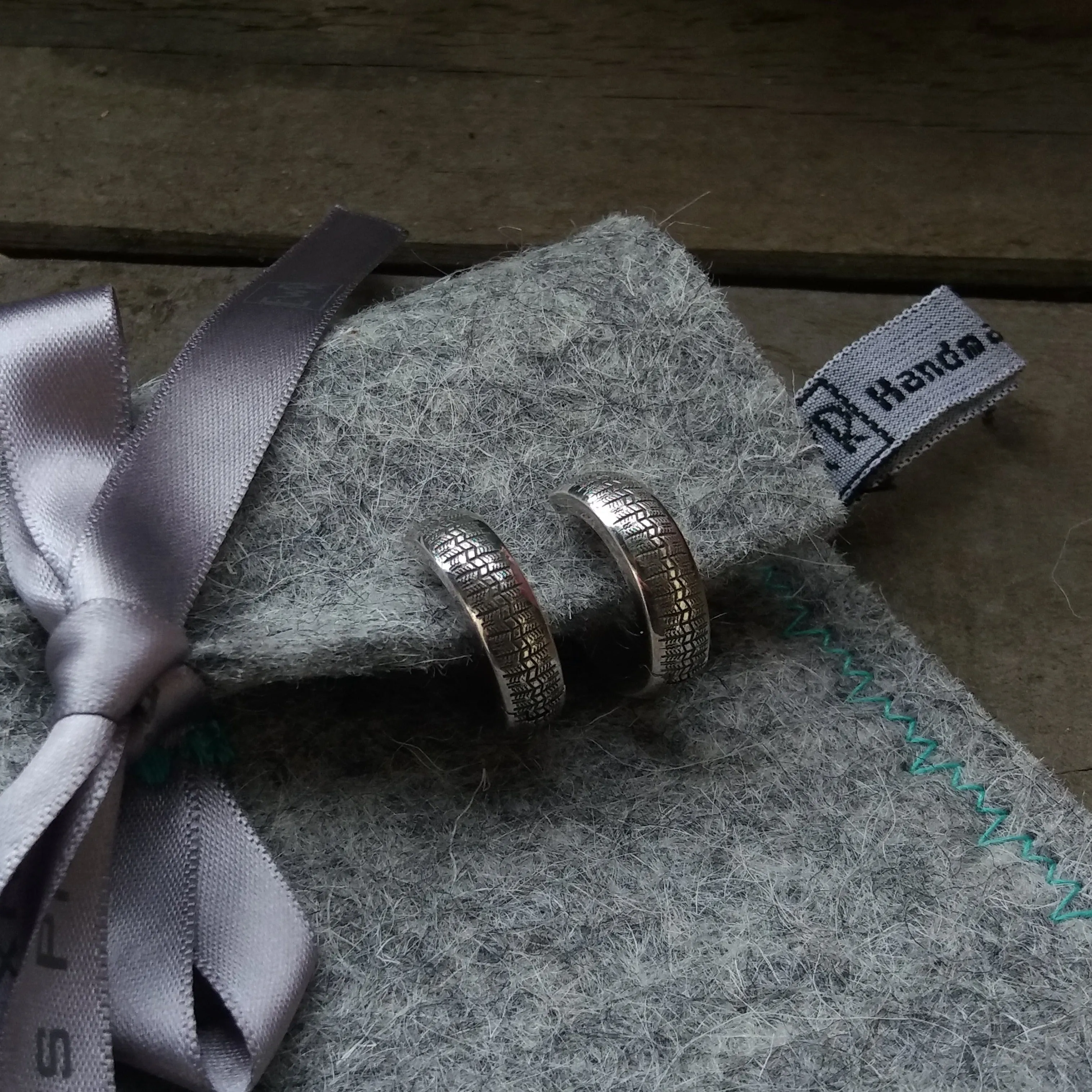Tire ring earrings