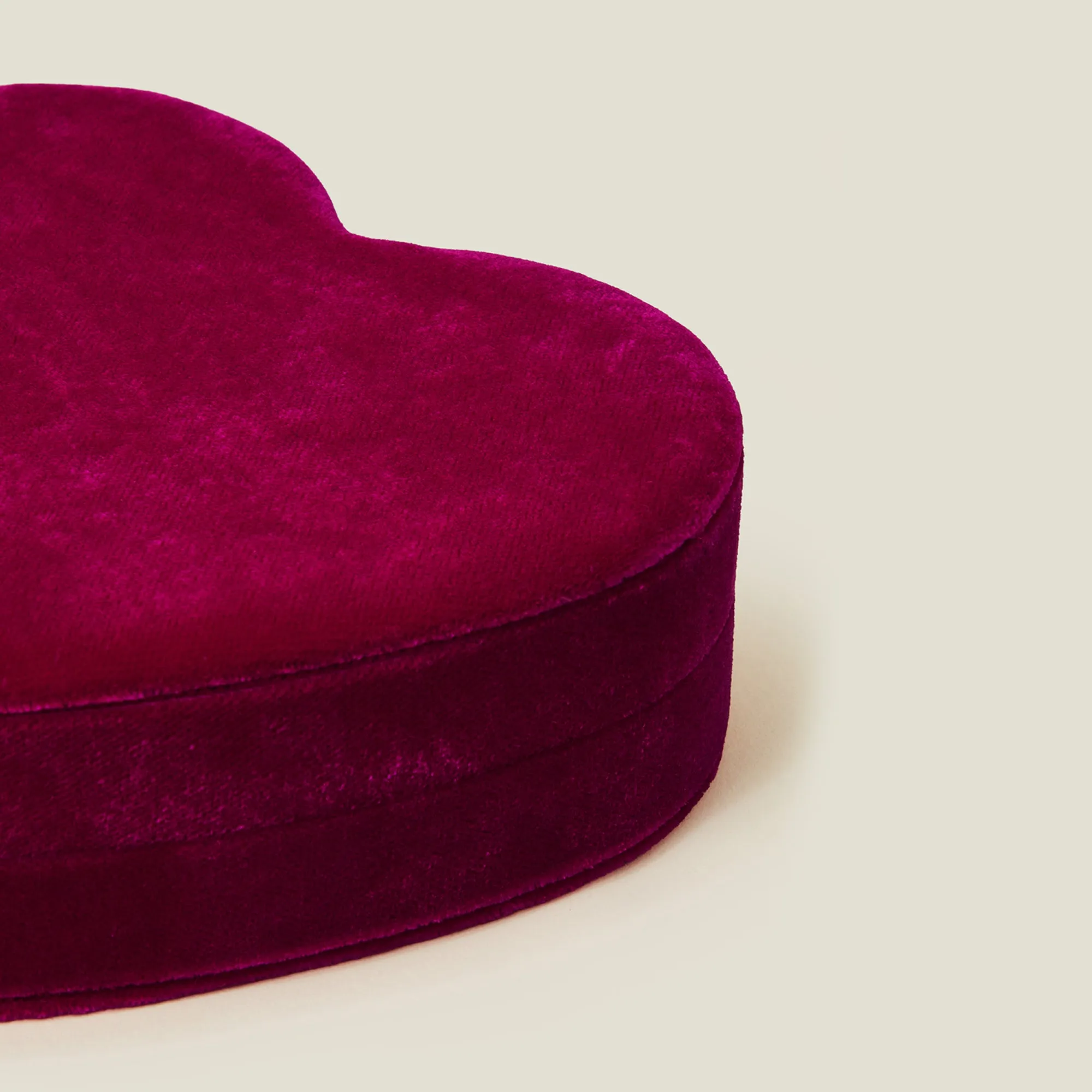 Velvet Heart Jewellery Box Pink