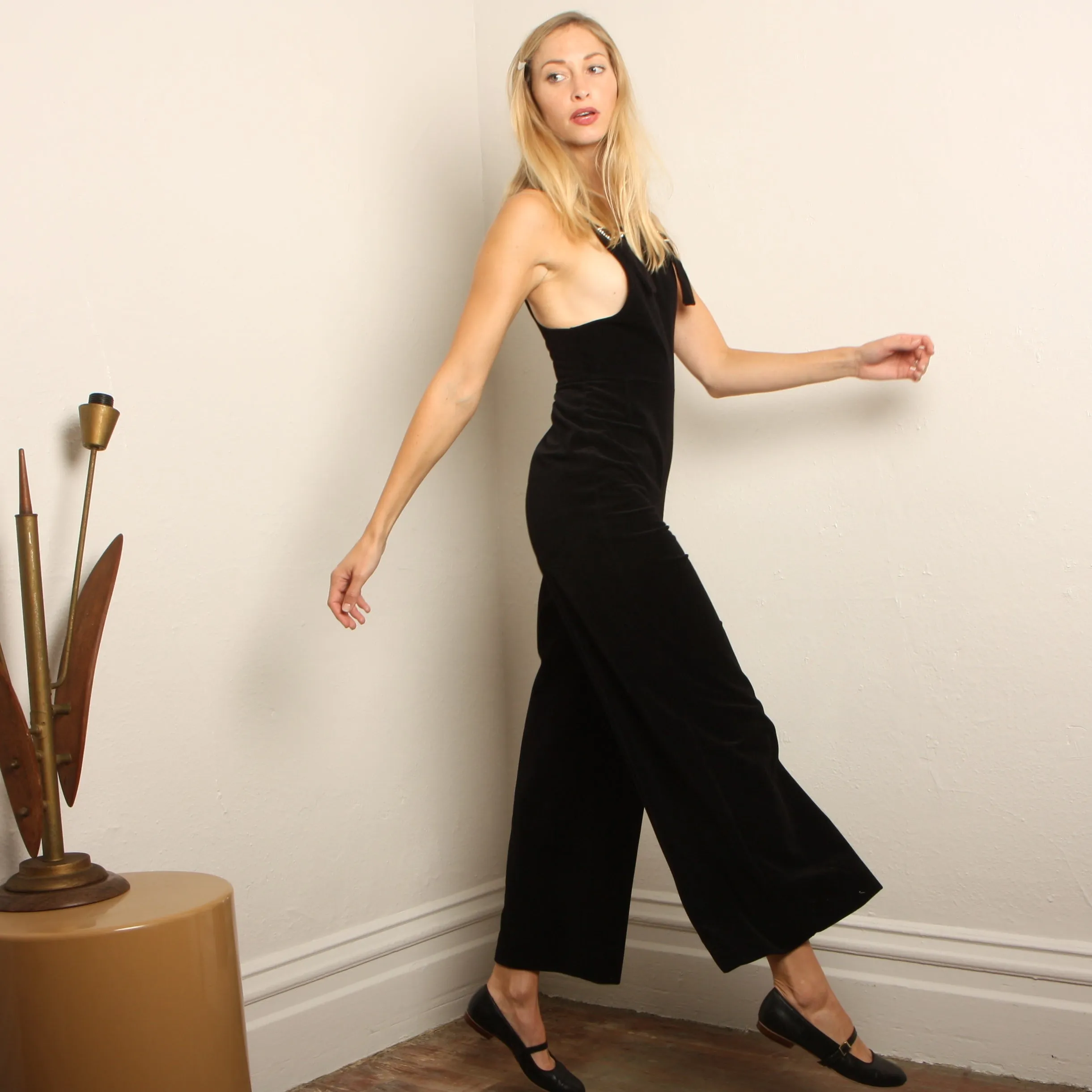 Vintage 70's Vanity Fair "Dance Team" Velour Overalls
