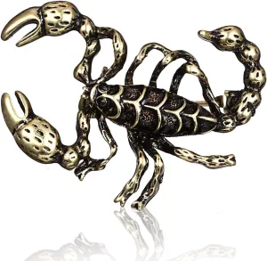 Vintage Scorpion Gecko Brooch Pin, AILUOR Fashion Animal Lizard Brooch Pin Constellation Jewelry Gift for Women Mens Suit Dcor
